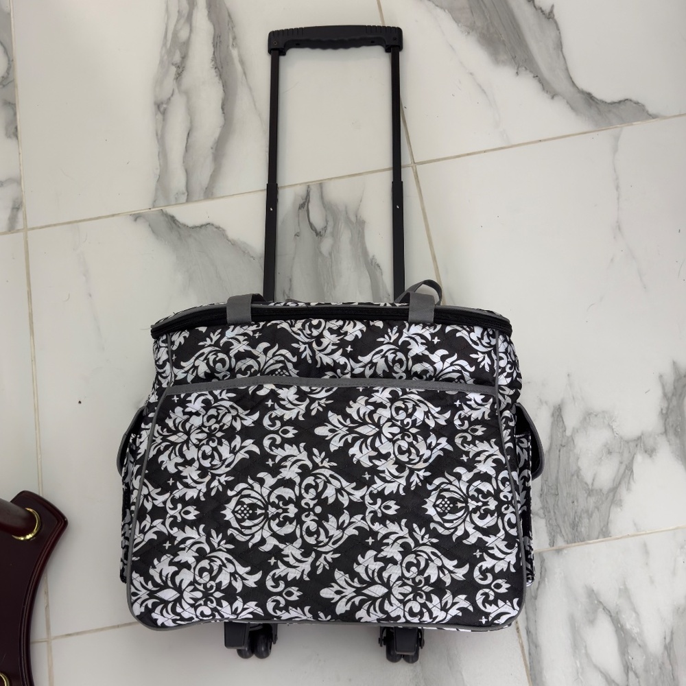 Canvas Sewing Machine Rolling Tote